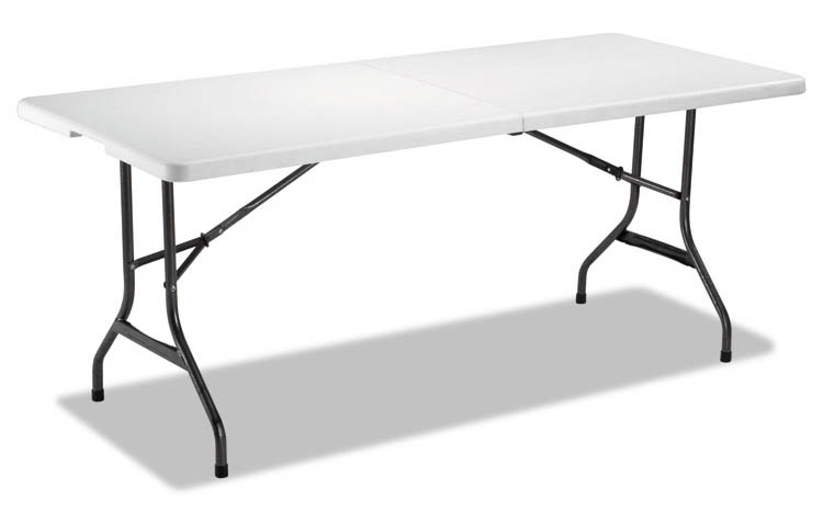 71"W x 30"D x 29"H Fold-in-Half Resin Folding Table by Alera