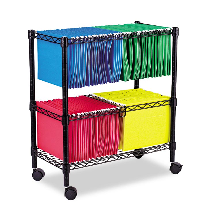 Two Tier Rolling File Cart by Alera