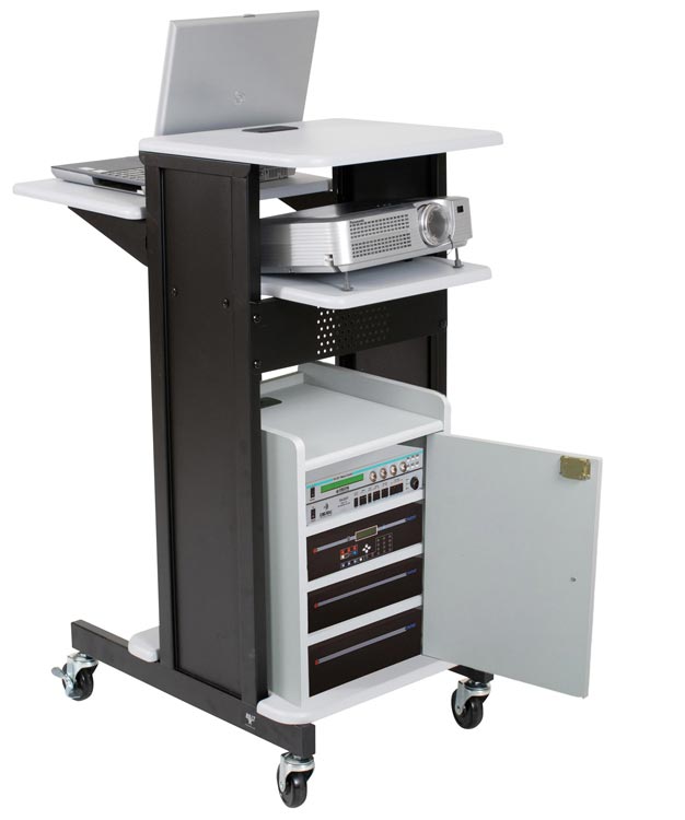 Presentation Cart with Locking Cabinet by Balt