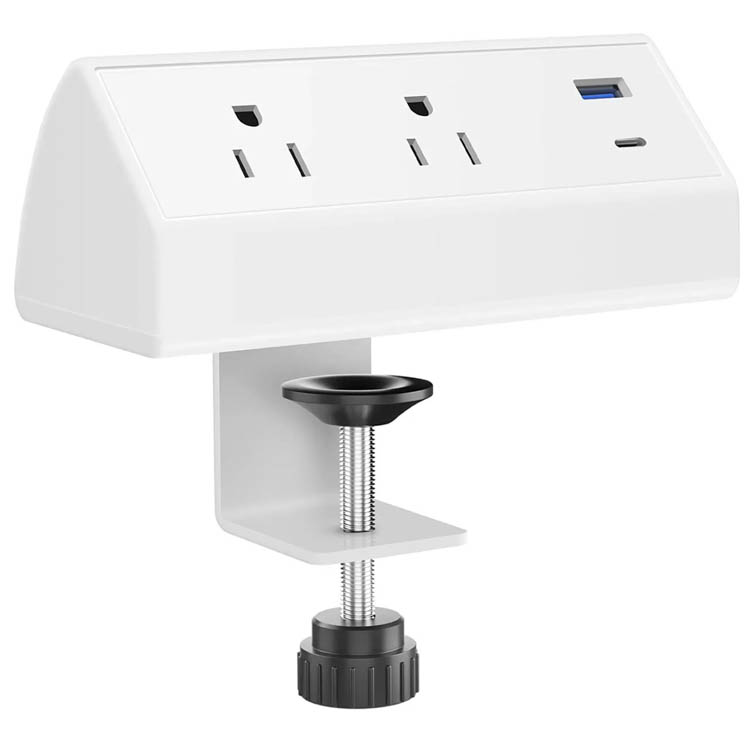 Clamp-On Desktop Power Strip &amp; Charger by Black Dog Office