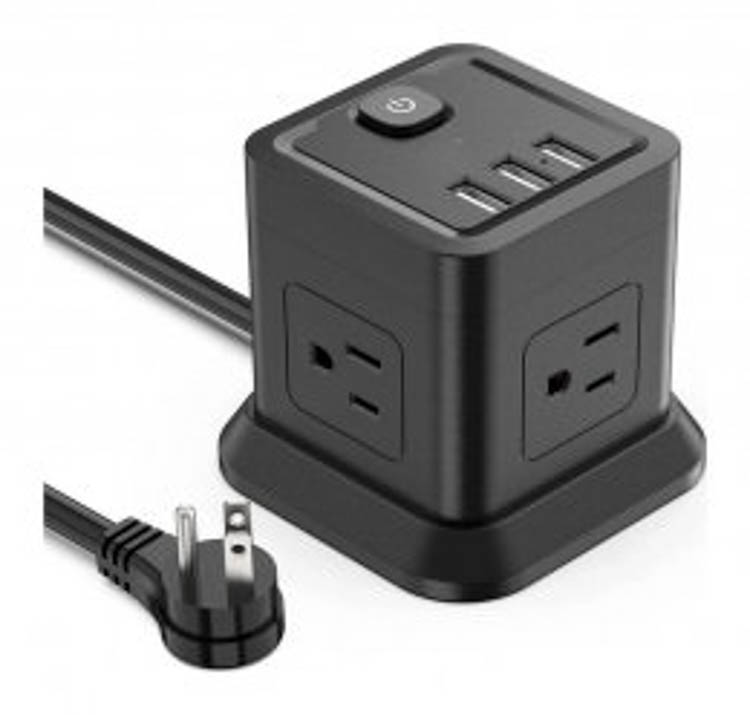 Desktop Power &amp; USB Cube by Black Dog Office