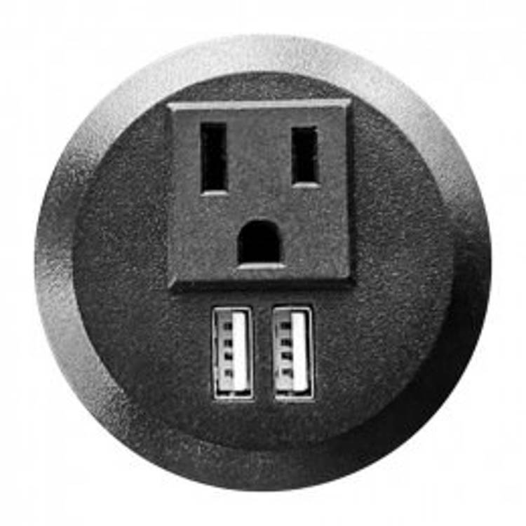 Power Grommet with AC / USB by Black Dog Office