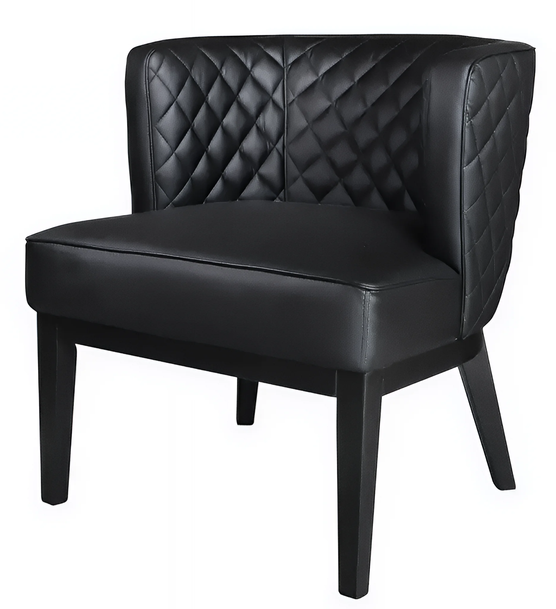 B529QBK-BK Ava Quilted Guest, Accent or Dining Chair, Black