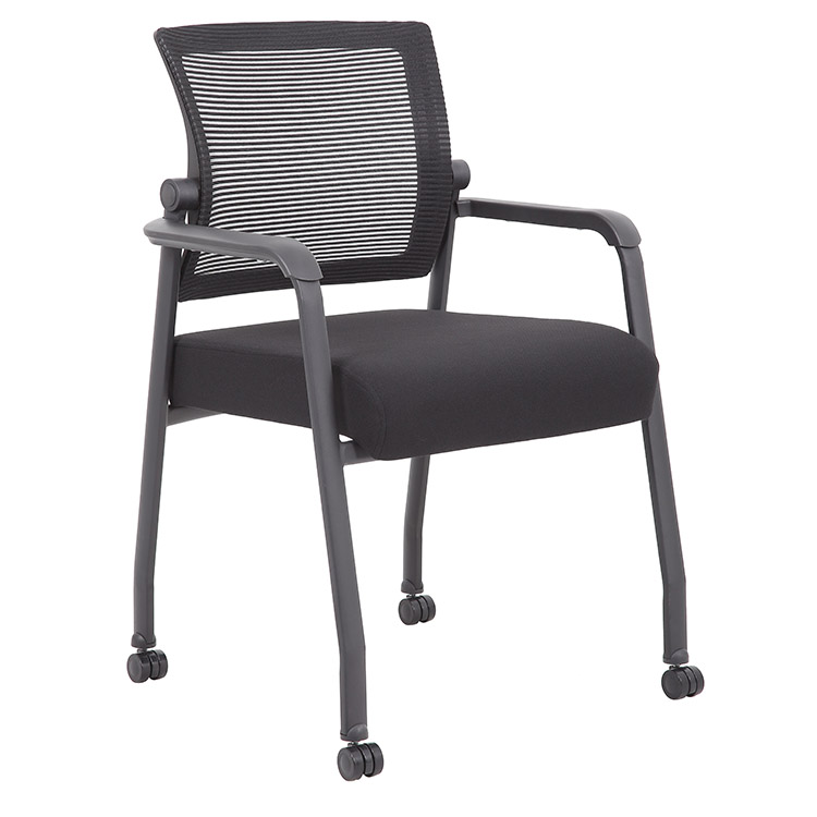 Linear Mesh Guest Chair with Casters by WFB Designs