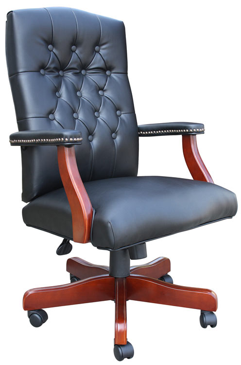 Traditional Style Vinyl Executive Chair by WFB Designs