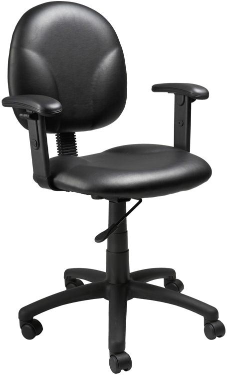 Black Caressoft Task Chair with Arms by BOSS Office Chairs