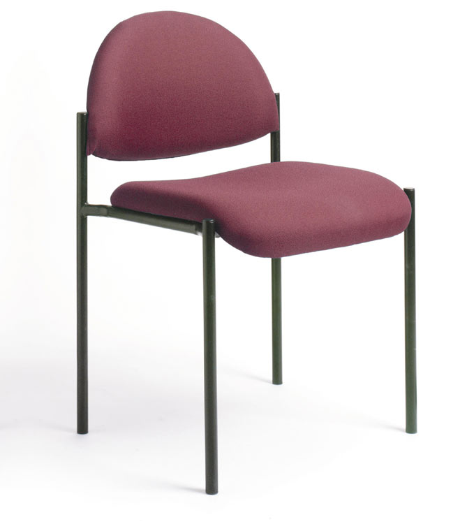 Armless Fabric Stack Chair by BOSS Office Chairs