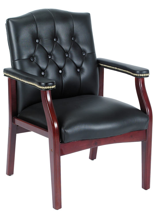 Traditional Style Vinyl Guest Chair by WFB Designs