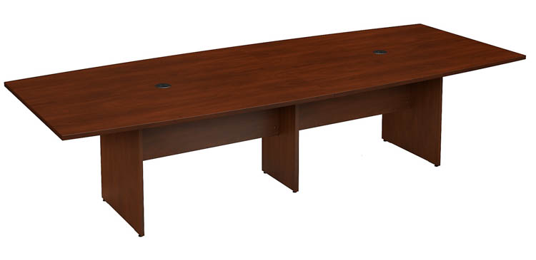10ft W x 48in D Boat Shaped Conference Table by Bush