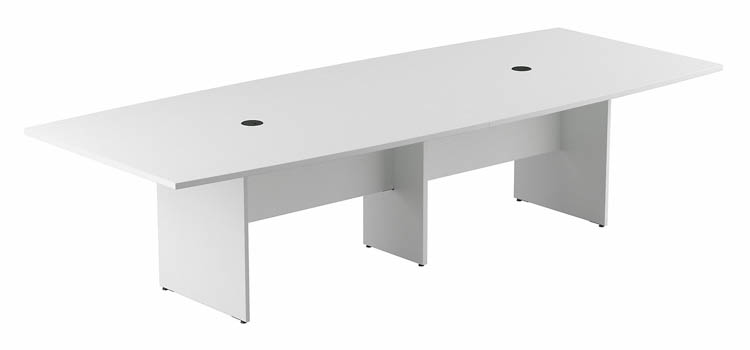 10ft W x 48in D Boat Shaped Conference Table with Wood Base by Bush