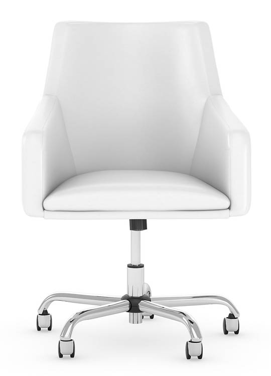 Mid Back Leather Box Chair by Bush