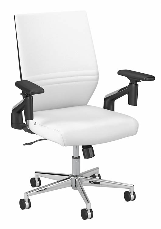 Mid Back Leather Office Chair by Bush