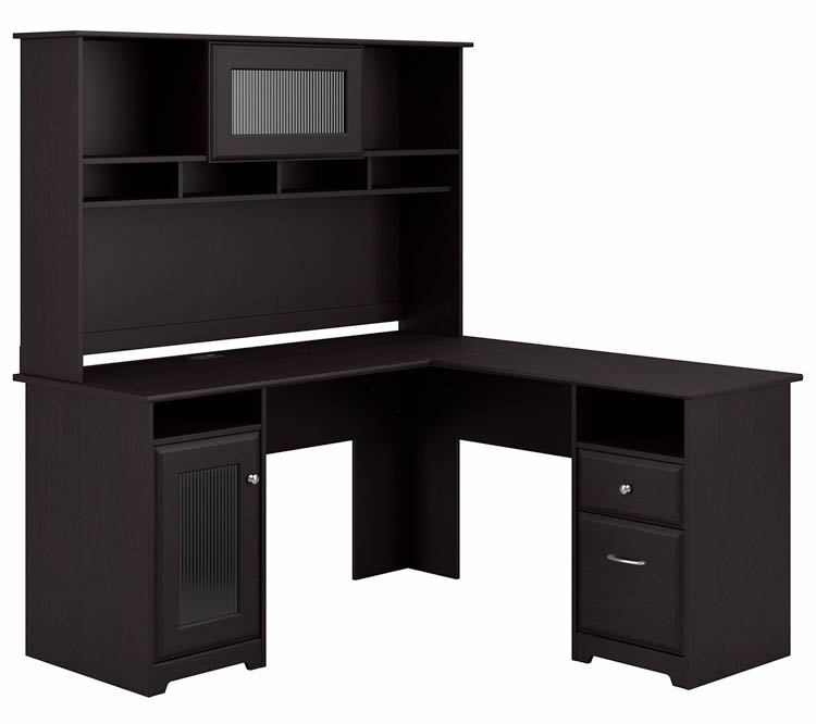 60in W L-Shaped Computer Desk with Hutch by Bush