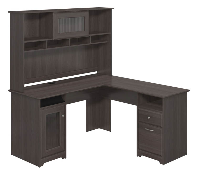 60in W L-Shaped Computer Desk with Hutch by Bush