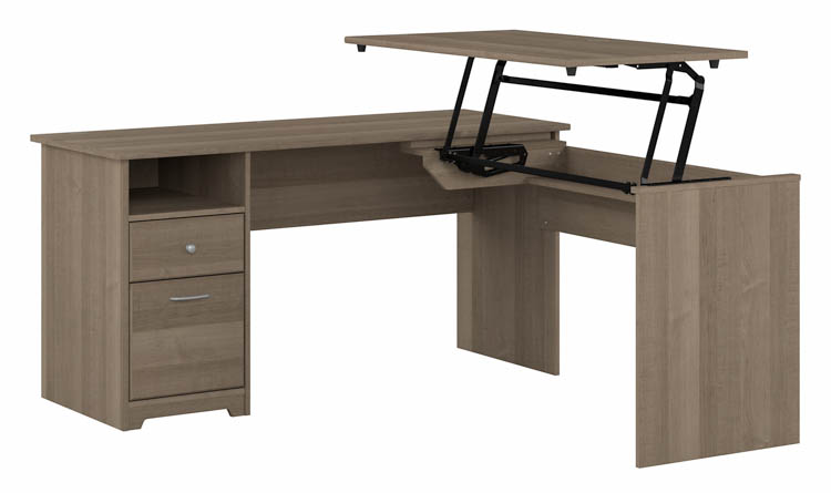 60in W 3 Position L-Shaped Sit to Stand Desk by Bush