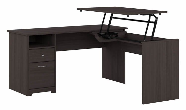 60in W 3 Position L-Shaped Sit to Stand Desk by Bush