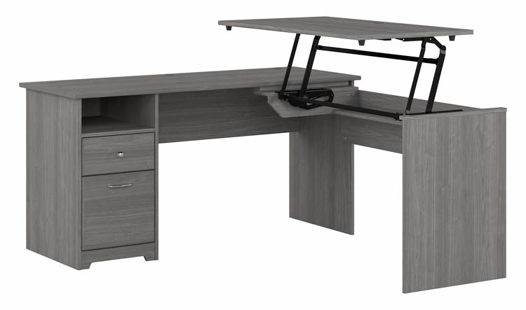 60in W 3 Position L-Shaped Sit to Stand Desk by Bush