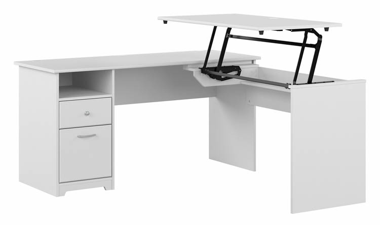 60in W 3 Position L-Shaped Sit to Stand Desk by Bush