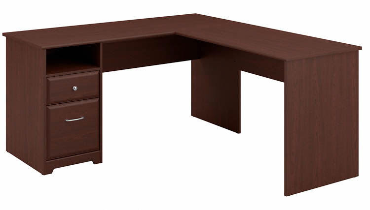 60in W L-Shaped Computer Desk with Drawers by Bush
