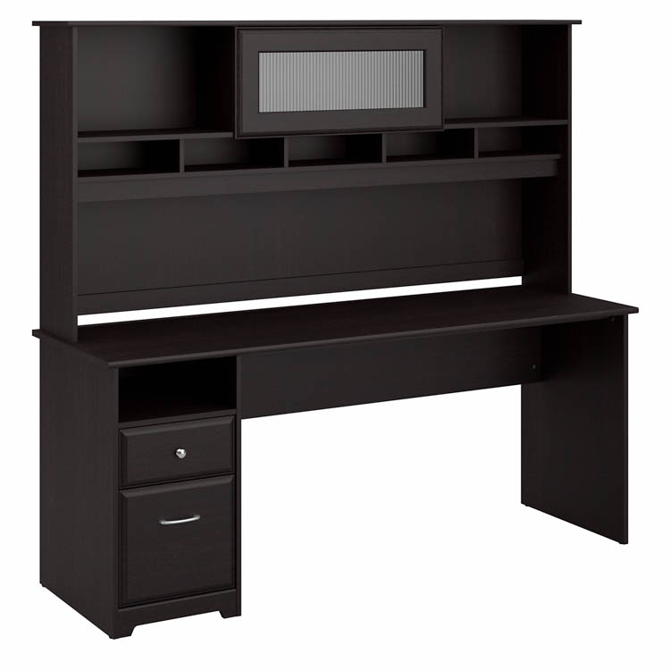 72in W Computer Desk with Hutch and Drawers by Bush