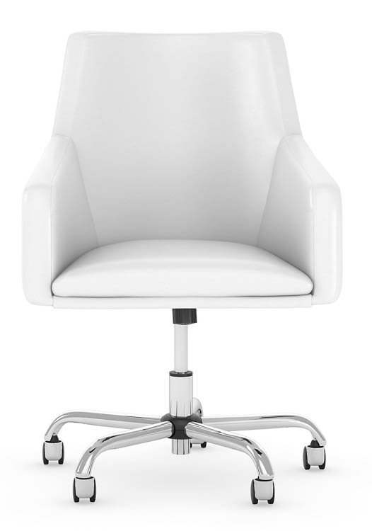 Mid Back Leather Box Chair by Bush