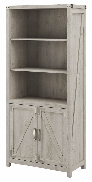 Tall 5 Shelf Bookcase with Doors by Bush