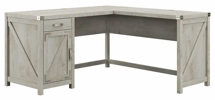 60in W L-Shaped Desk with Drawer and Storage Cabinet by Bush