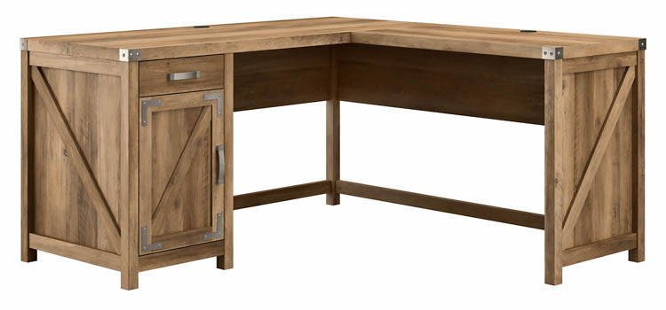 60in W L-Shaped Desk with Drawer and Storage Cabinet by Bush