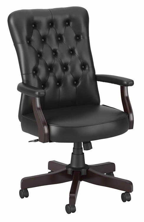 High Back Tufted Office Chair with Arms by Bush
