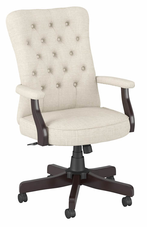 High Back Tufted Office Chair with Arms by Bush
