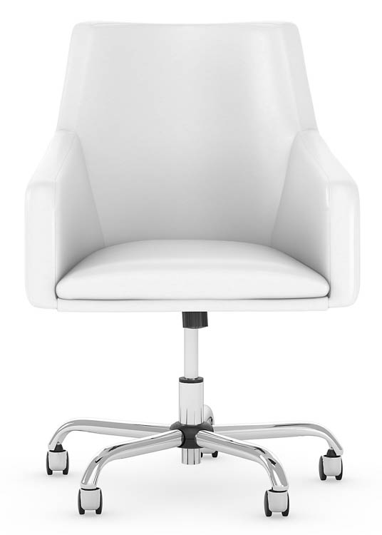 Mid Back Leather Box Chair by Bush