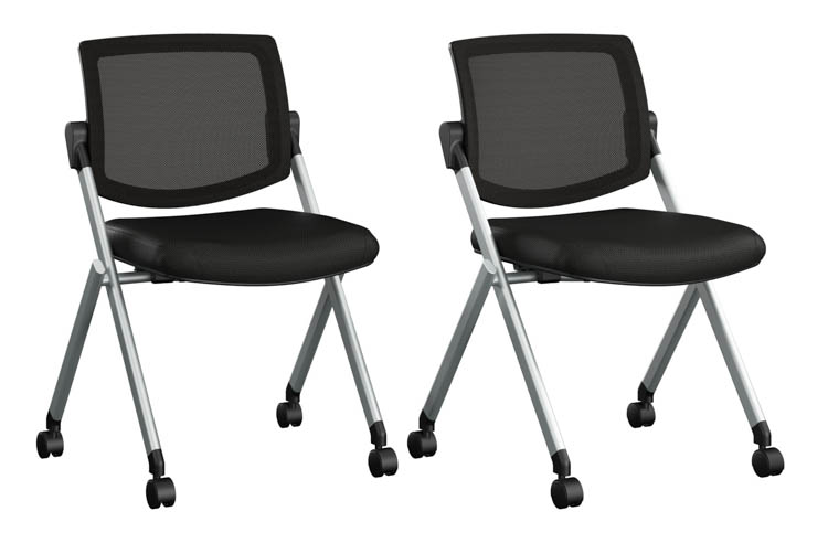 Mesh Back Nesting Chairs - Set of 2 by Bush