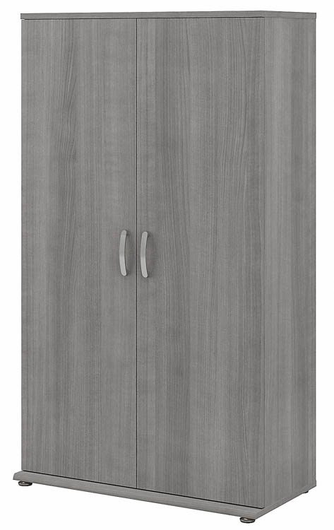 Tall Clothing Storage Cabinet with Doors and Shelves by Bush