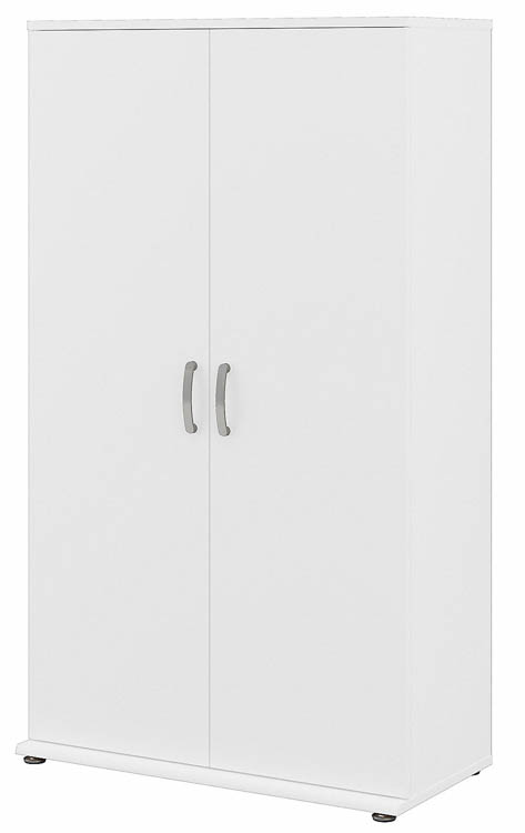 Tall Clothing Storage Cabinet with Doors and Shelves by Bush