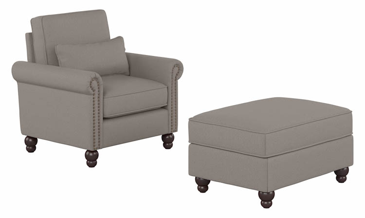 Accent Chair with Ottoman Set by Bush