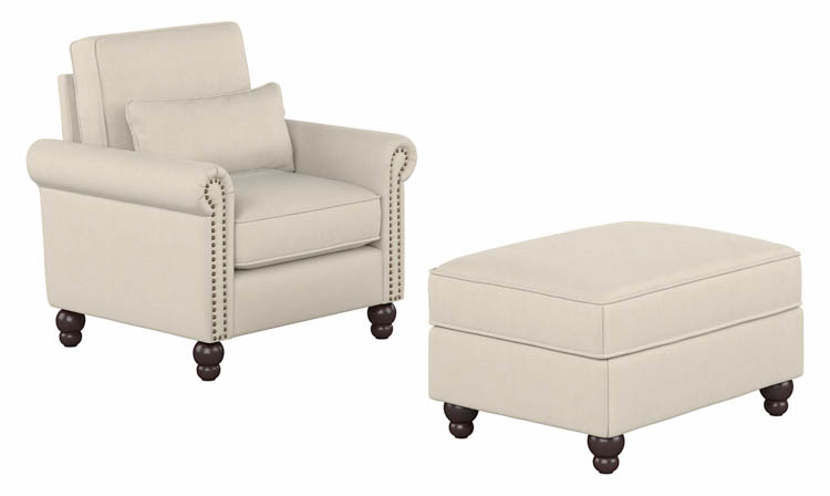 Accent Chair with Ottoman Set by Bush