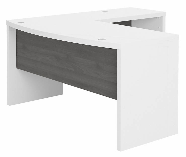 L-Shaped Bow Front Desk by Bush