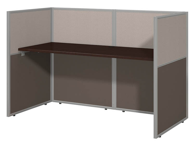 60in W Cubicle Desk Workstation with 45in H Closed Panels by Bush