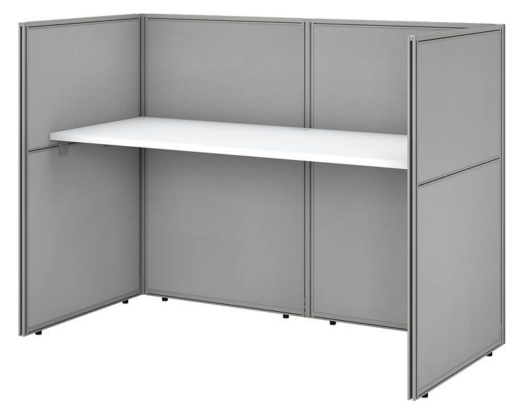 60in W Cubicle Desk Workstation with 45in H Closed Panels by Bush