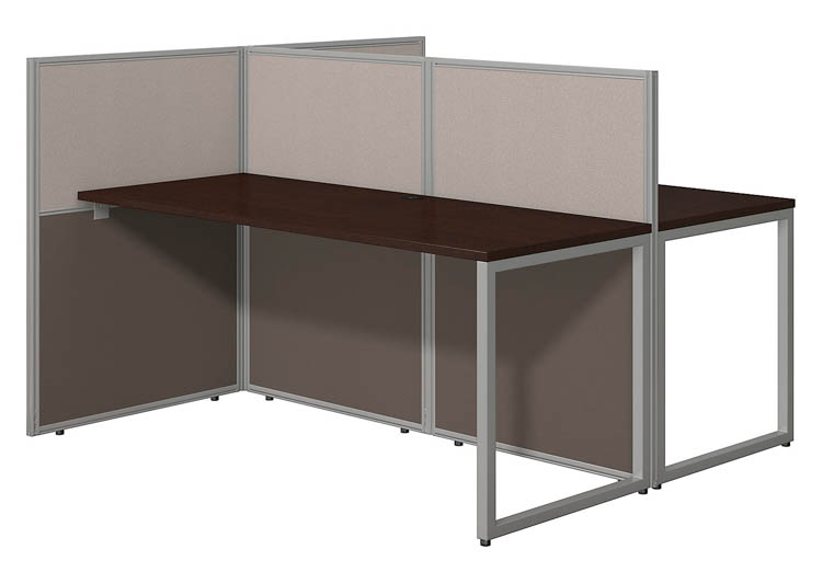 60in W 2 Person Straight Desk Open Office with 45in H Panels by Bush