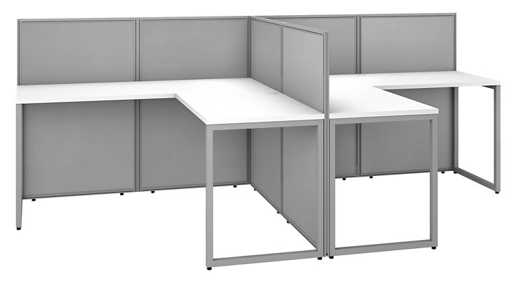 60in W 2 Person L-Desk Open Office with 45in H Panels by Bush