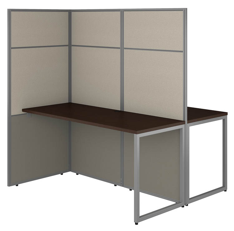 60in W 2 Person Cubicle Desk Workstation with 66in H Panels by Bush