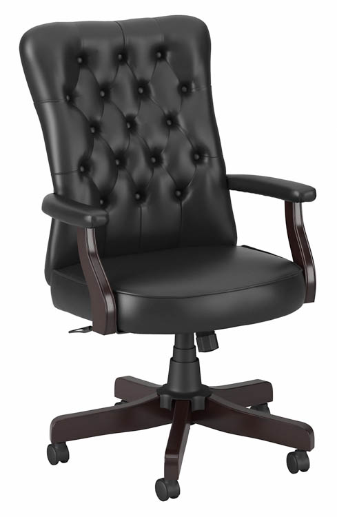 High Back Tufted Office Chair with Arms by Bush
