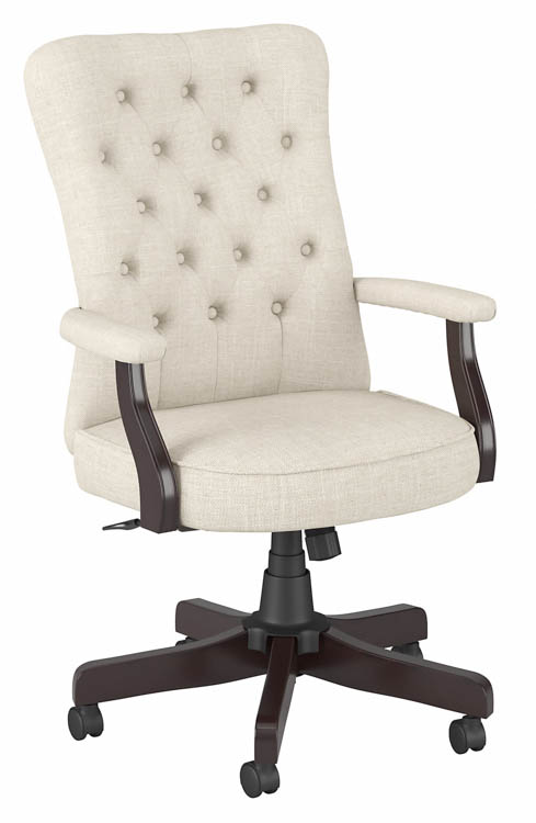 High Back Tufted Office Chair with Arms by Bush