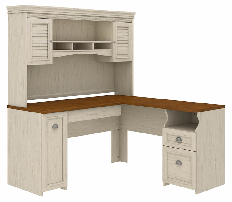 L-Shaped Desk with Hutch by Bush