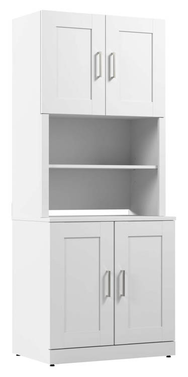 30in W Storage Cabinet with Doors and Hutch by Bush