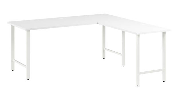 72in W x 24in D L-Shaped Computer Desk with Metal Legs by Bush Furniture