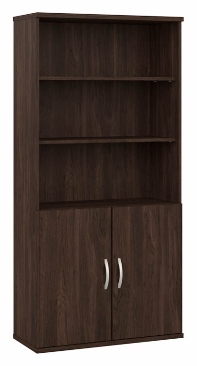 Tall 5 Shelf Bookcase with Doors by Bush