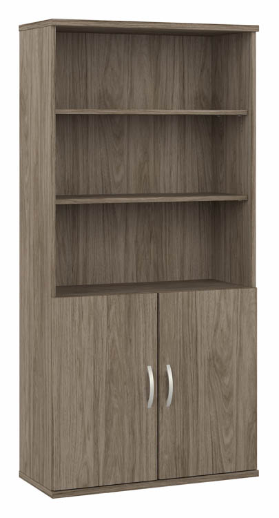 Tall 5 Shelf Bookcase with Doors by Bush