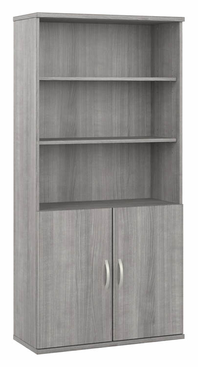 Tall 5 Shelf Bookcase with Doors by Bush